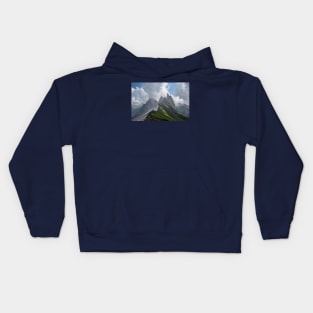 Mountain and clouds Kids Hoodie